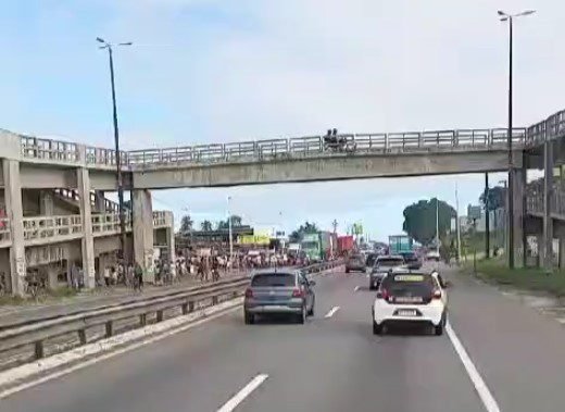 Protesto deixou transito lento