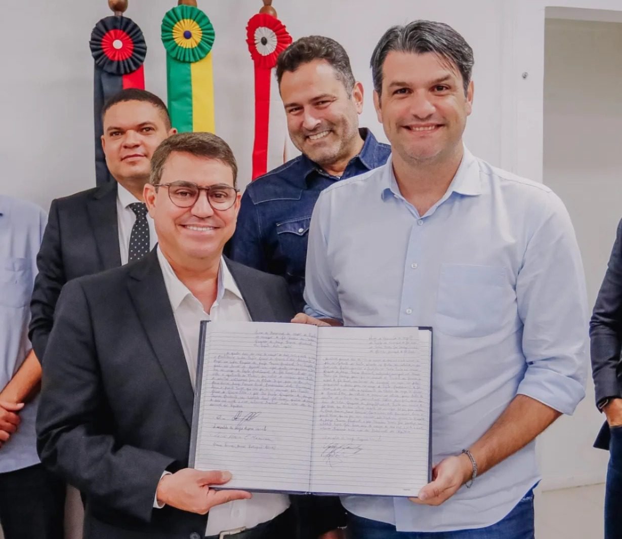 Dinho Dowsley e Léo Bezerra. (foto: divulgação/PMJP/Renata Medeiros)