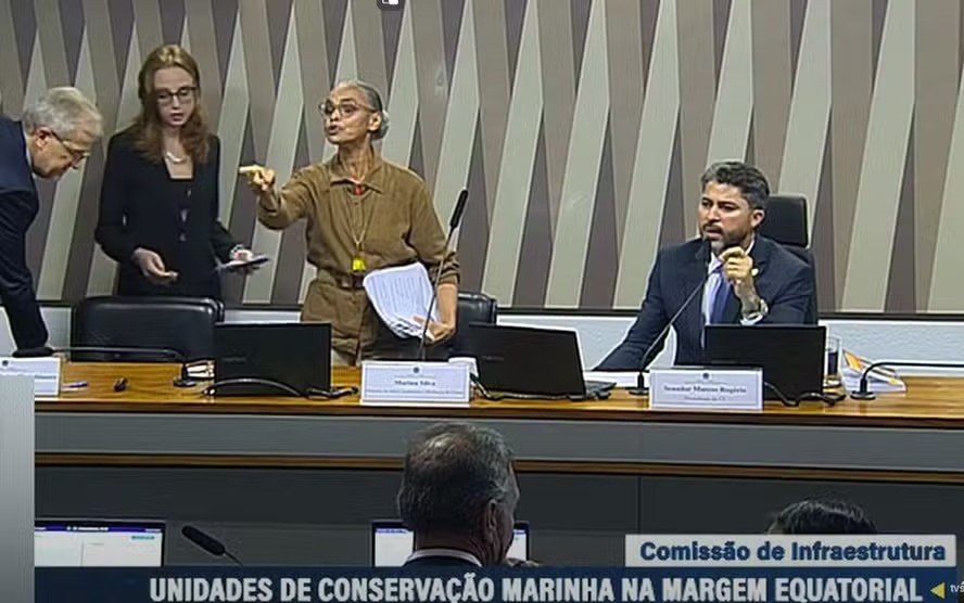 Ministra Marina Silva abandona sessão no Senado após bate-boca sobre rodovia na Amazônia