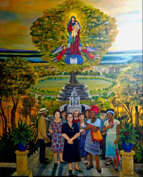 Flávio Tavares divulga imagem de painel em homenagem a Dona Creuza Pires e diz que obra está perto de ser finalizada