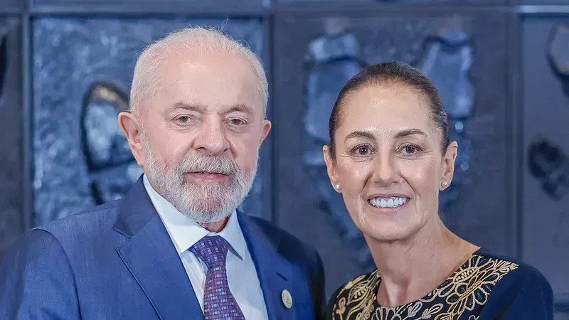 Após ameaças de Trump, Lula propõe a presidente do México ampliar acordo comercial entre os países