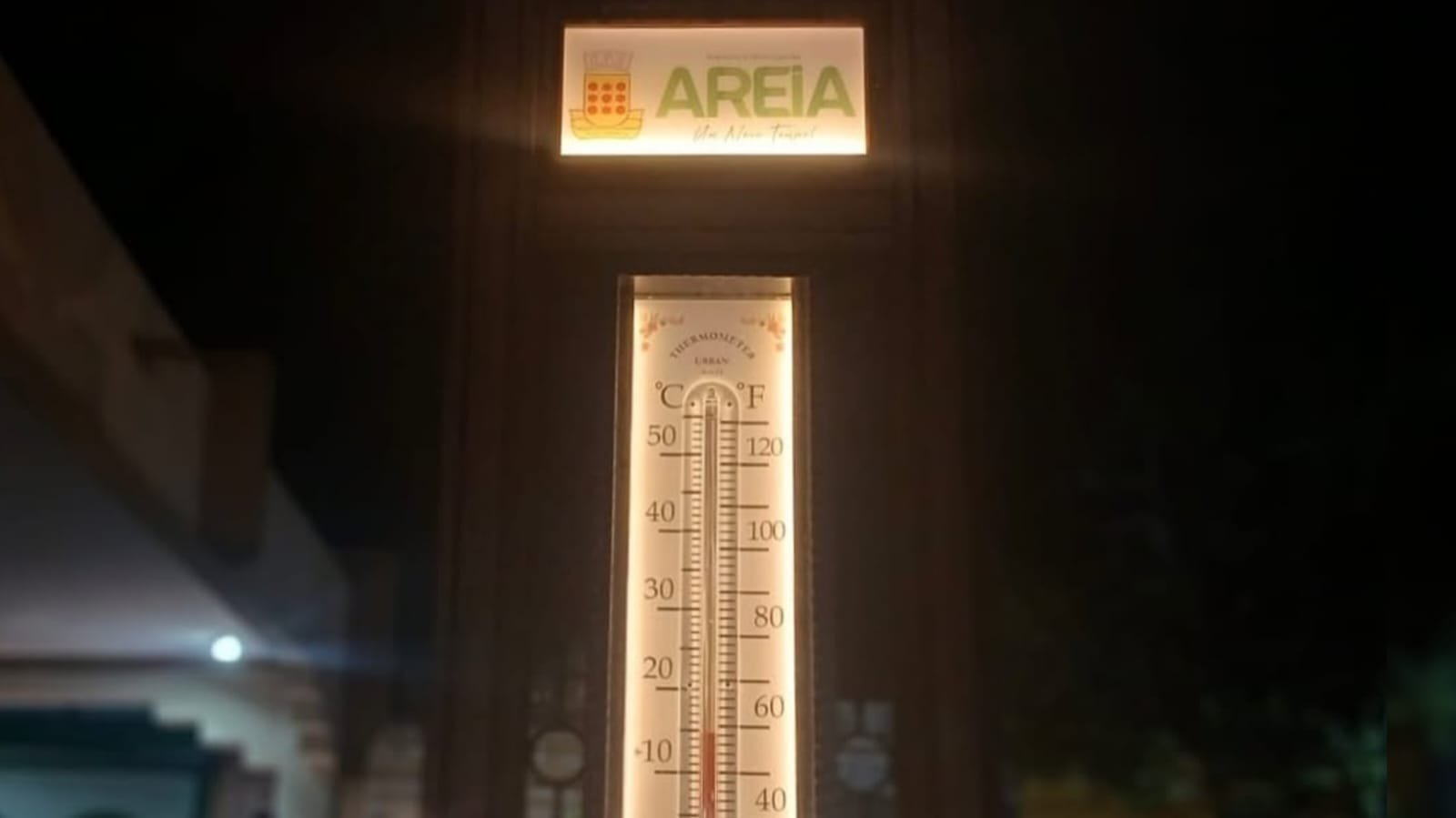 termômetro registra 14 °C em Areia