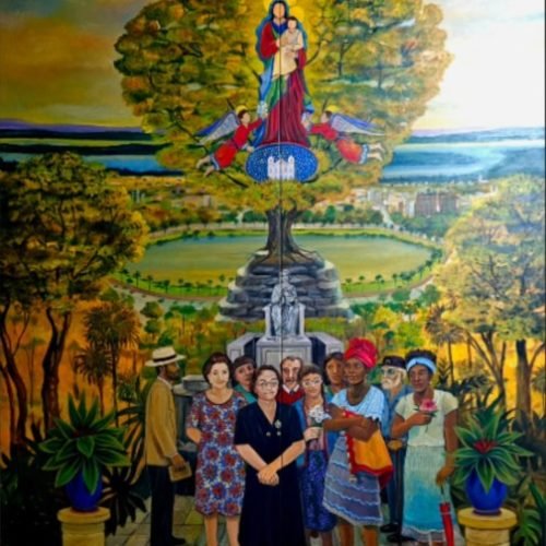 Flávio Tavares divulga imagem de painel em homenagem a Dona Creuza Pires e diz que obra está perto de ser finalizada