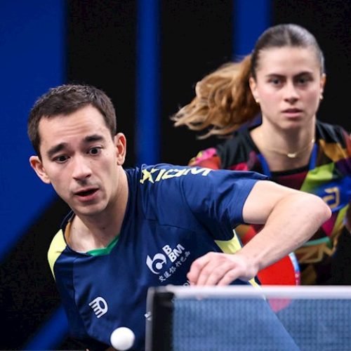 Hugo Calderano e Bruna Takahashi vão à final de torneio na Eslovênia