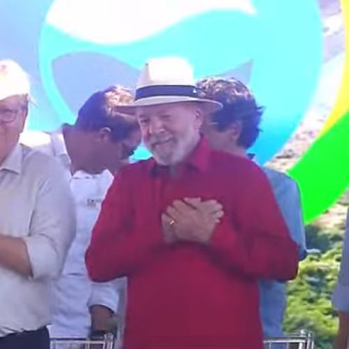 Lula entrega marco do Ramal do Apodi, na Paraíba