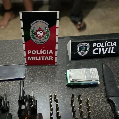 Três suspeitos são presos por porte ilegal de arma durante ação conjunta das Polícias Militar e Civil em Cabedelo